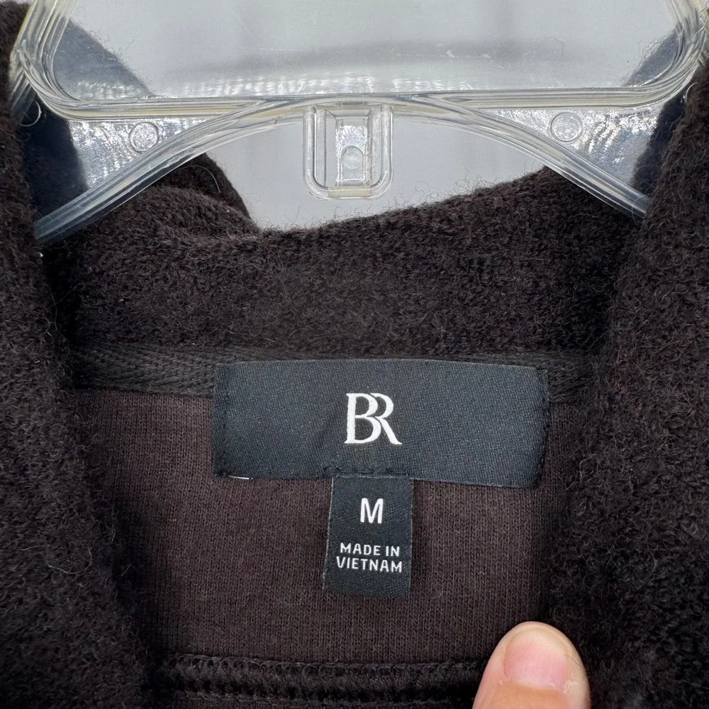 Banana Republic 2023 Tristan Boucle Pullover Hoodie Brown‎ Size M Minimalist